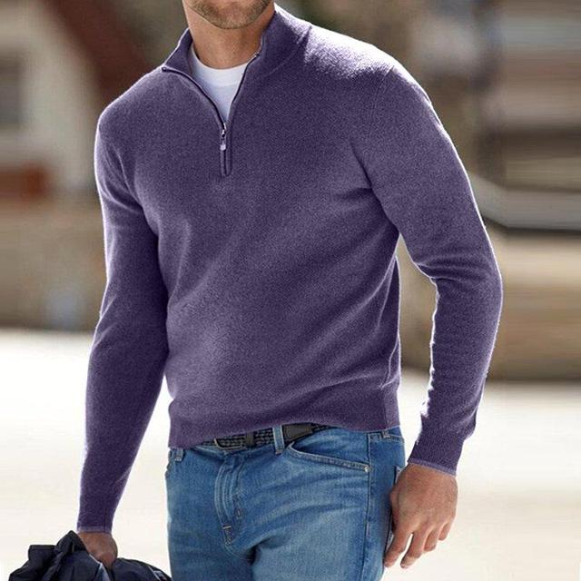 Easton V-hals Pullover | Heren Trui met Rits 7