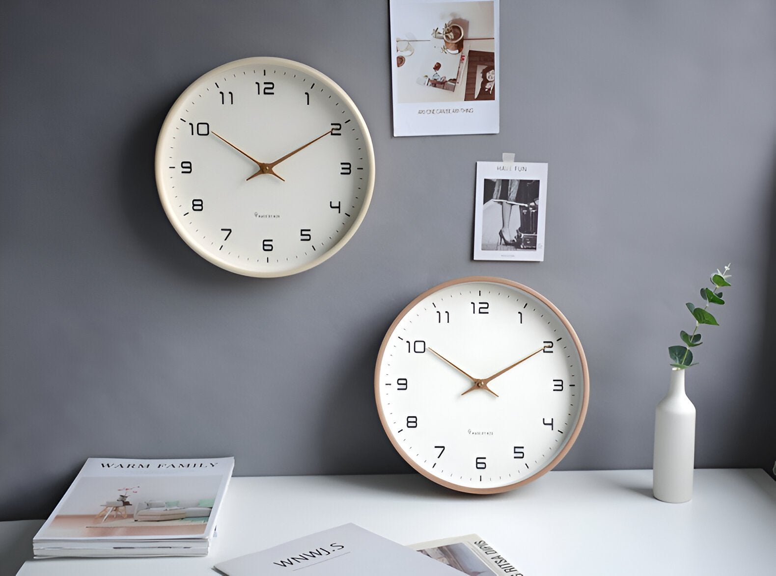 EleQuartz | Houten Wandklok 30 cm Minimalistisch Design 5