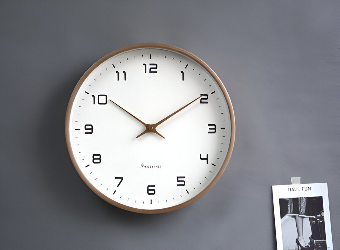 EleQuartz | Houten Wandklok 30 cm Minimalistisch Design 6