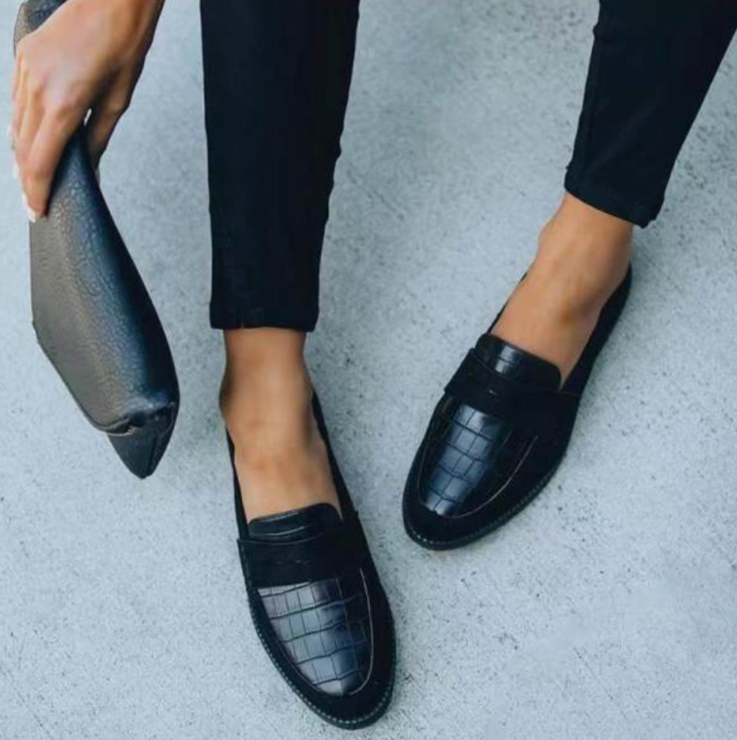 Elegante Dames Loafers | Leren Slip-on met Hakje 0