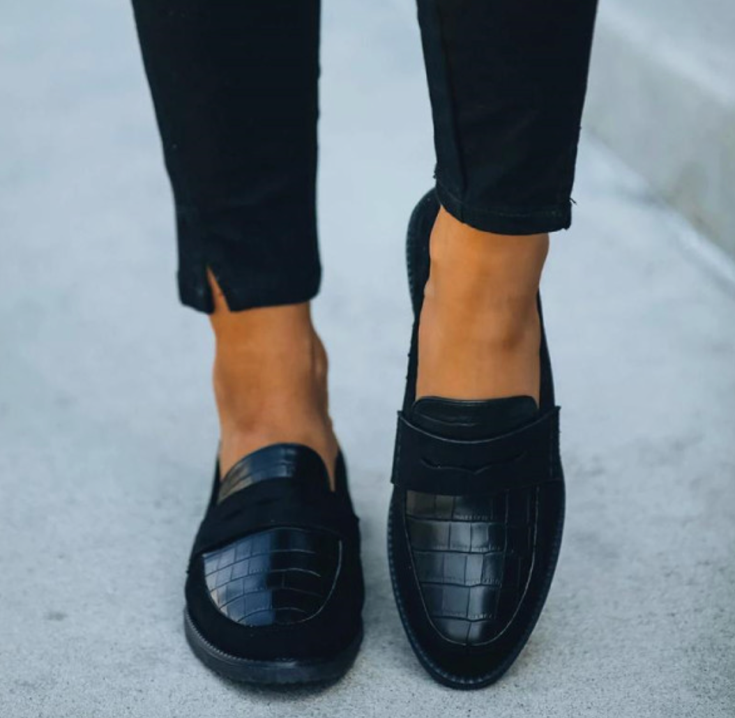 Elegante Dames Loafers | Leren Slip-on met Hakje 1