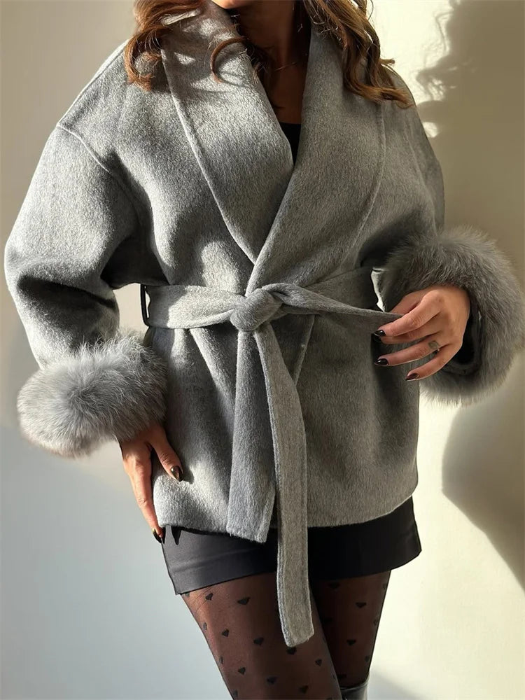 Elegante Dubbelzijdige Wollen Jas | Dames Winterjas 3