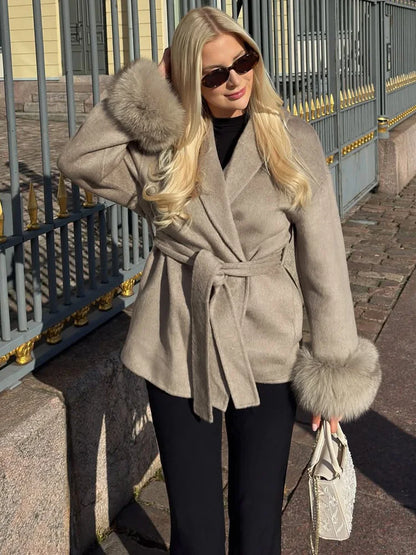 Elegante Dubbelzijdige Wollen Jas | Dames Winterjas 4