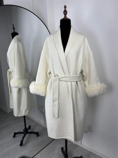 Elegante Dubbelzijdige Wollen Jas | Dames Winterjas 8