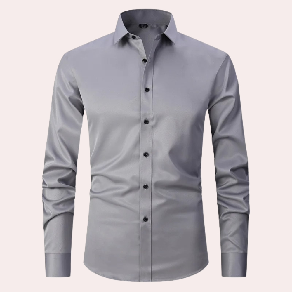 Elias | Wit Heren Overhemd Slim Fit Strijkvrij Lange Mouw 2