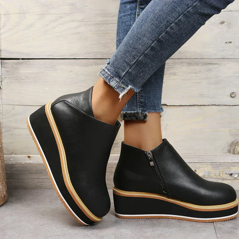 Enkelboots met Plateauzool en Ritssluiting | Dames Schoenen 3
