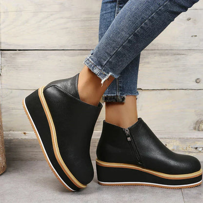 Enkelboots met Plateauzool en Ritssluiting | Dames Schoenen 3