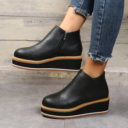 Enkelboots met Plateauzool en Ritssluiting | Dames Schoenen 5