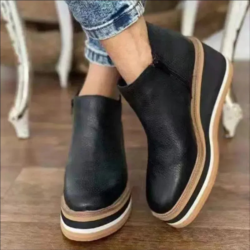 Enkelboots met Plateauzool en Ritssluiting | Dames Schoenen 7