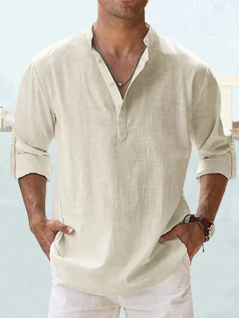 Variant image for Marine Linnen Shirt Heren | Ademend Casual Overhemd voor Strand en Zomerse Uitjes – Lichtgewicht en Comfortabel-33