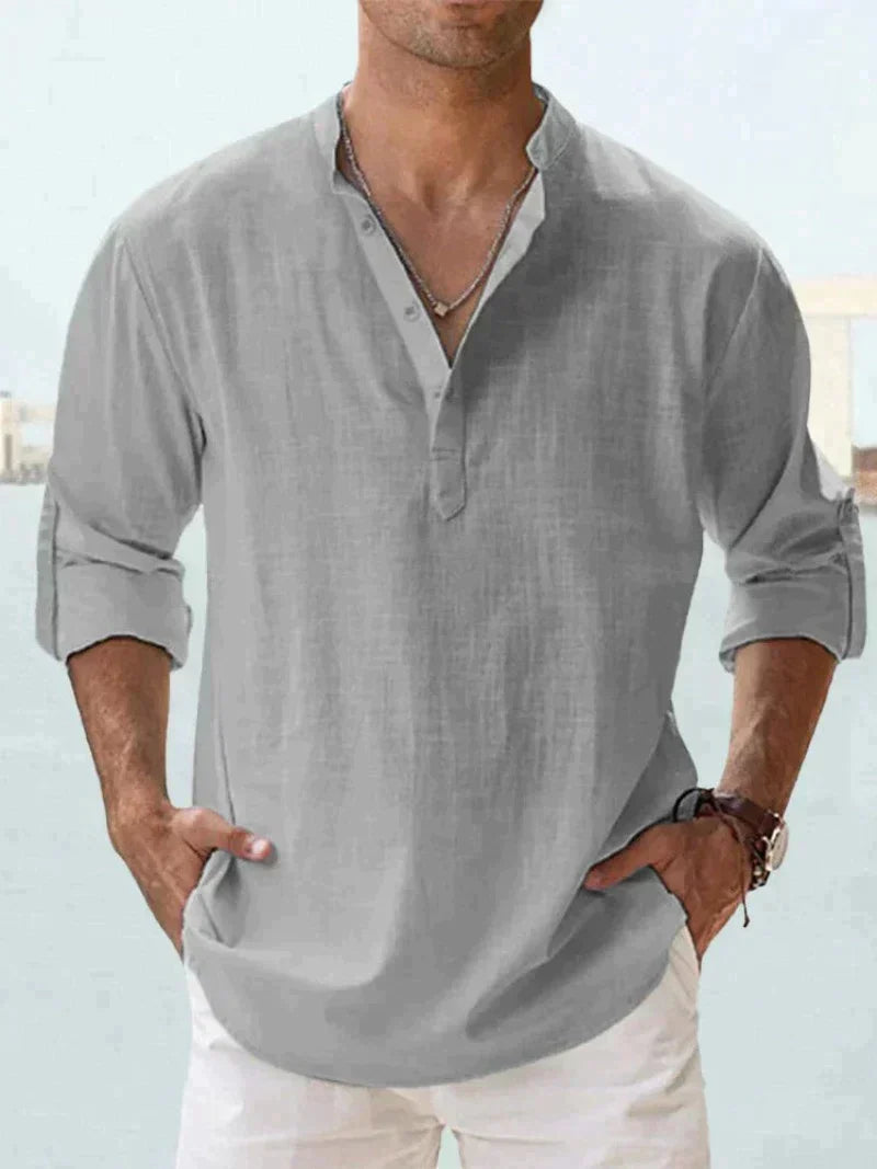 Variant image for Marine Linnen Shirt Heren | Ademend Casual Overhemd voor Strand en Zomerse Uitjes – Lichtgewicht en Comfortabel-41