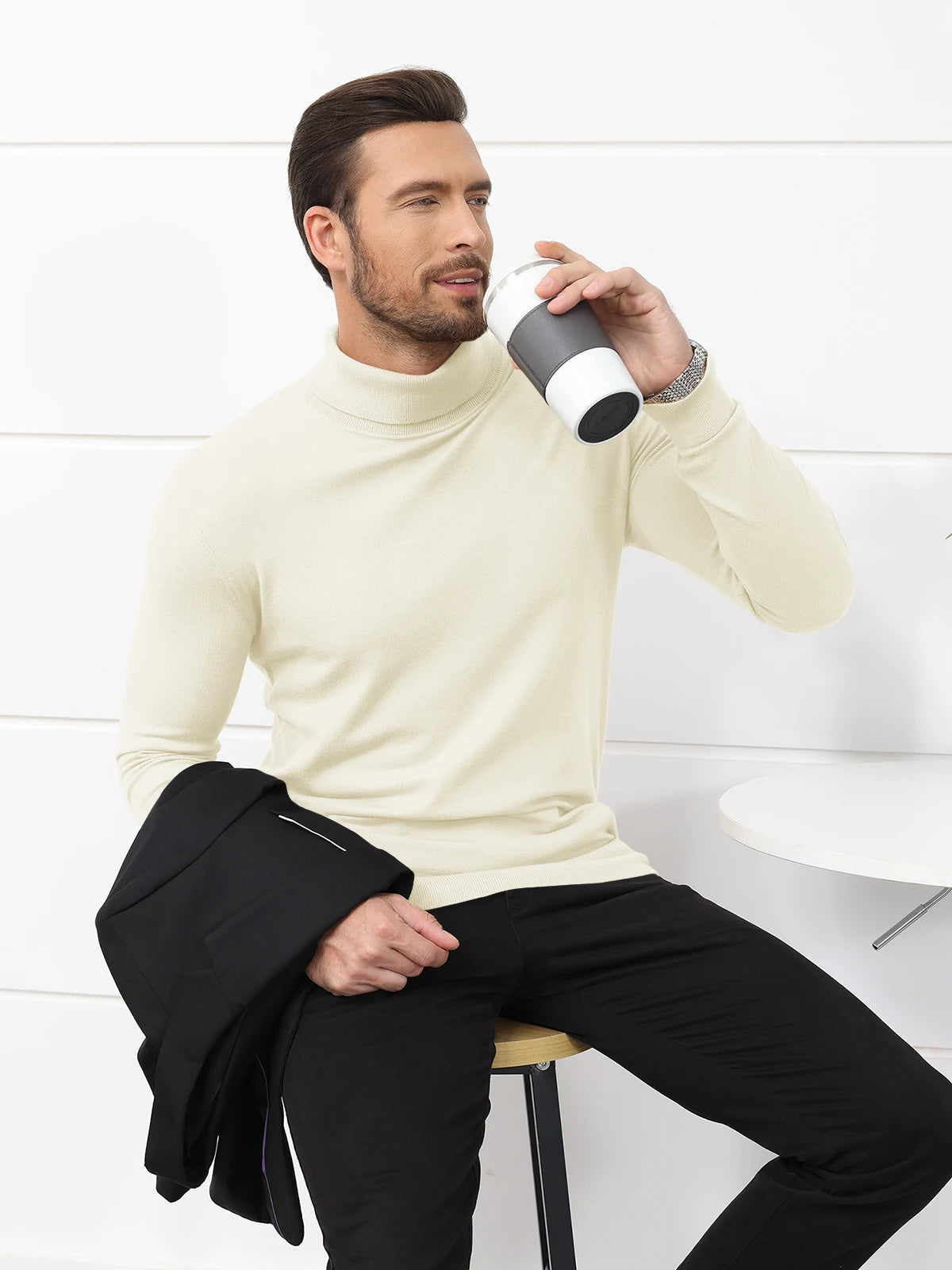 Fijngebreide Coltrui | Heren Slim Fit 1