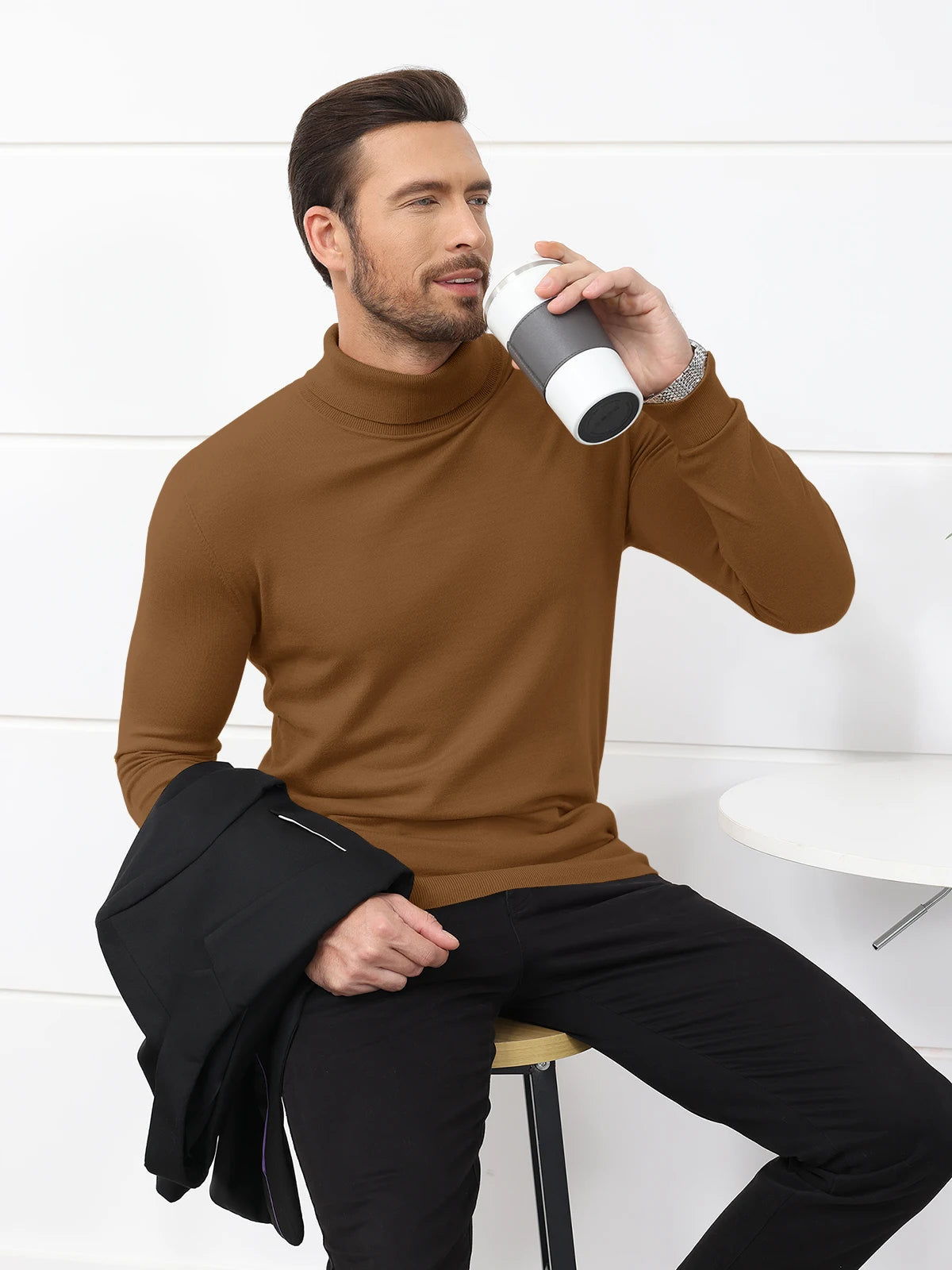 Fijngebreide Coltrui | Heren Slim Fit 4