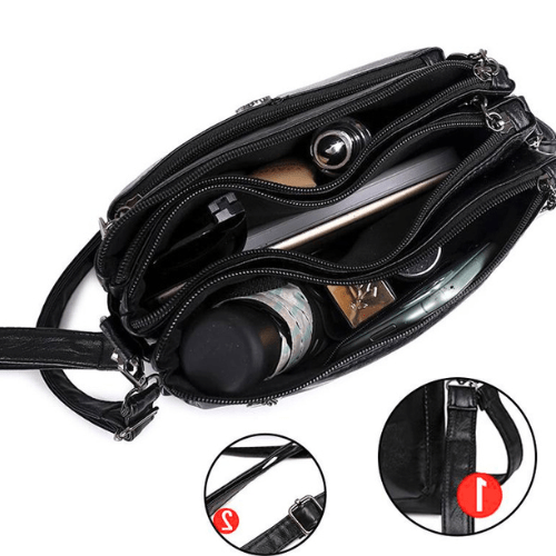 Fosh | Kleine Leren Schoudertas Dames 6