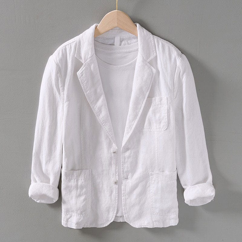 Linnen Colbert Heren | Casual Ongestructureerde Blazer van 100% Ademend Linnen - Perfect voor Lente/Zomer-4