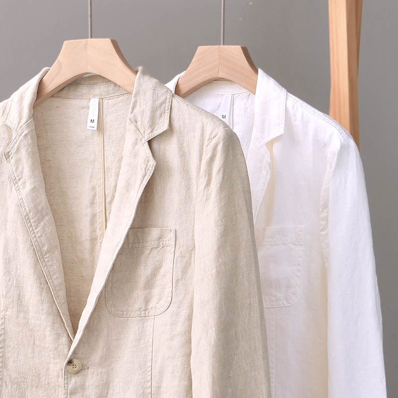 Linnen Colbert Heren | Casual Ongestructureerde Blazer van 100% Ademend Linnen - Perfect voor Lente/Zomer-5