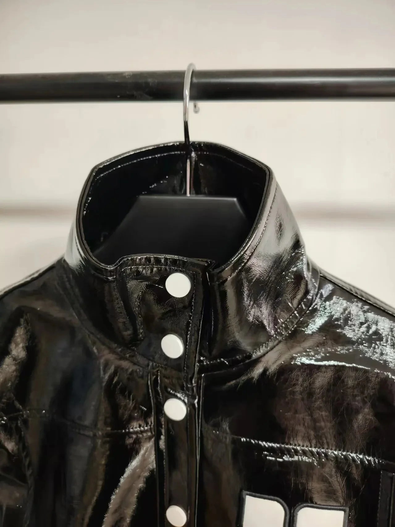 Franse Klassieke PU-Leren Jas | Korte Biker Jacket 0