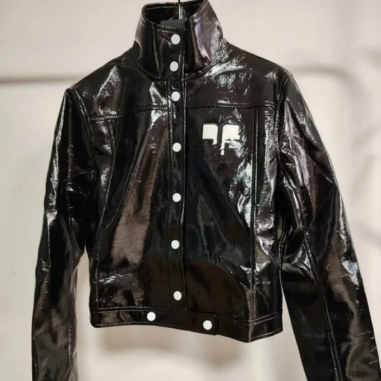 Franse Klassieke PU-Leren Jas | Korte Biker Jacket 1