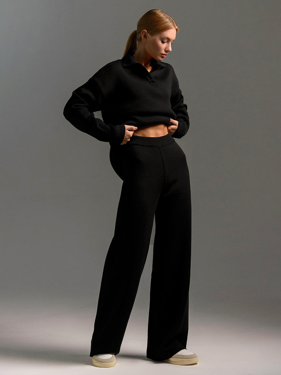 Gebreide Dames Loungewear Set | Oversized Trui en Wijde Broek 10