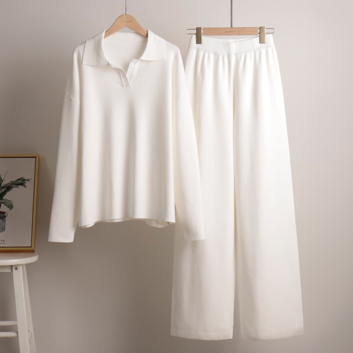 Gebreide Dames Loungewear Set | Oversized Trui en Wijde Broek 5
