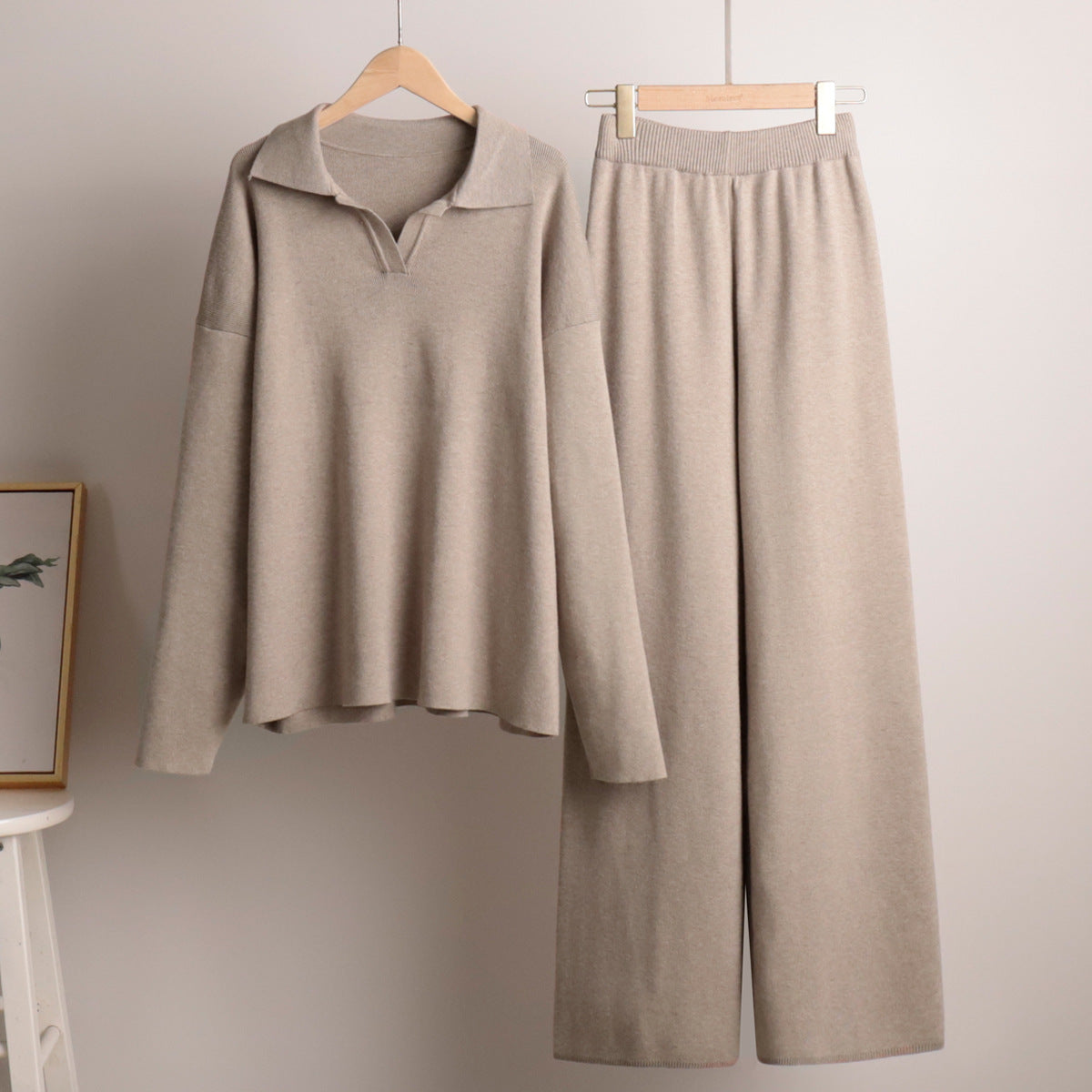 Gebreide Dames Loungewear Set | Oversized Trui en Wijde Broek 6