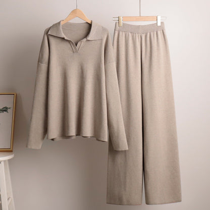 Gebreide Dames Loungewear Set | Oversized Trui en Wijde Broek 6