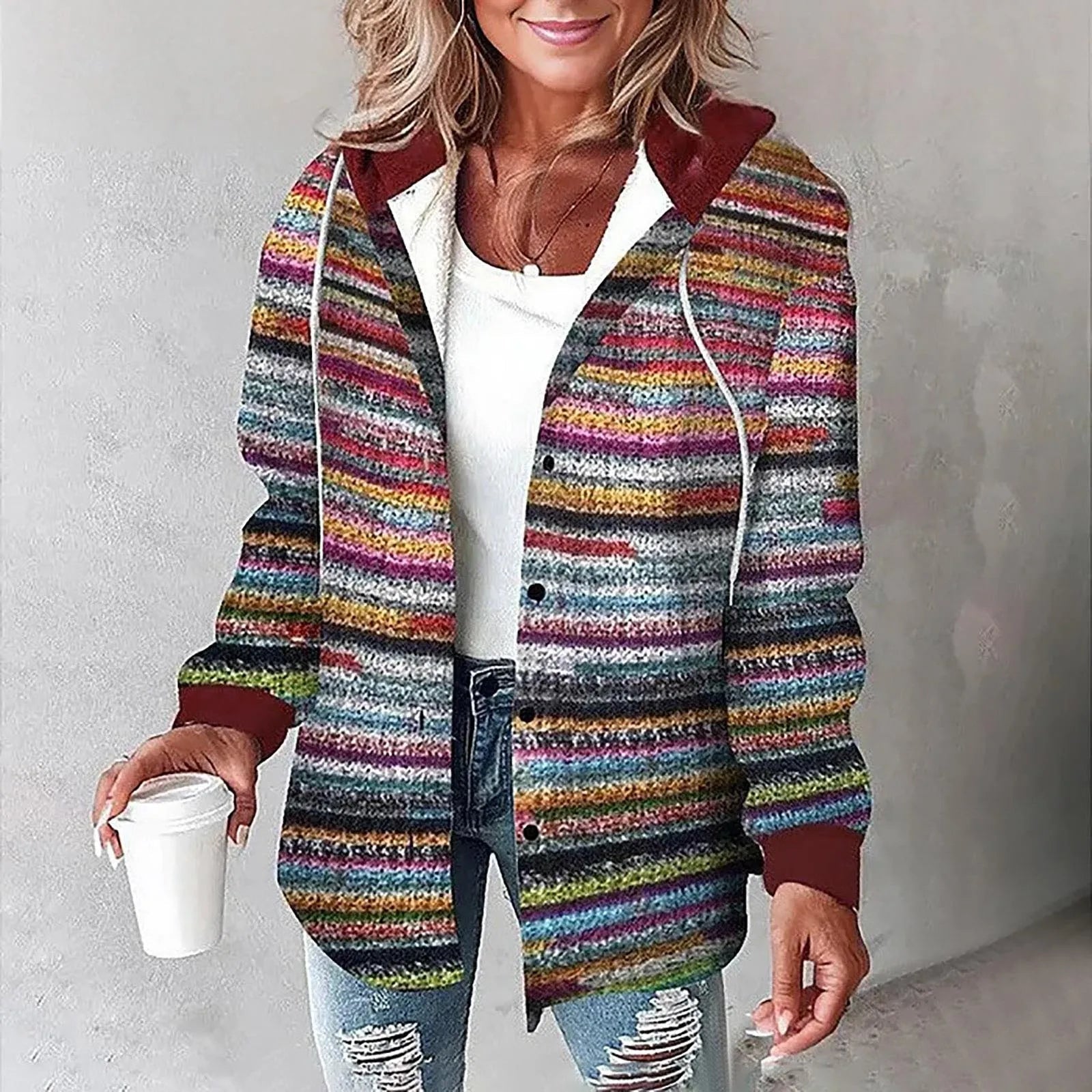 Geruite Overhemdjas met Capuchon | Damesmode 5