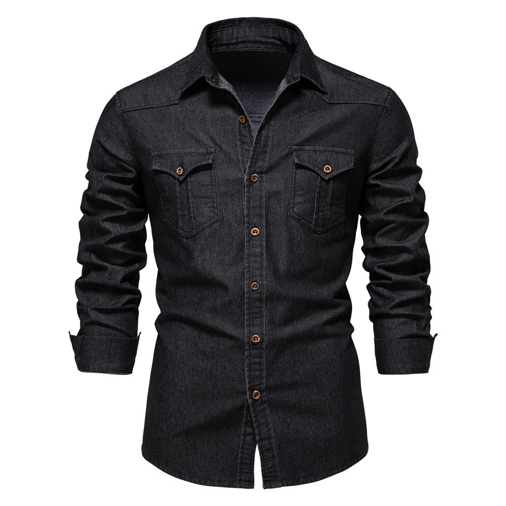 Gestructureerd Denim Overhemd | Herenmode 1