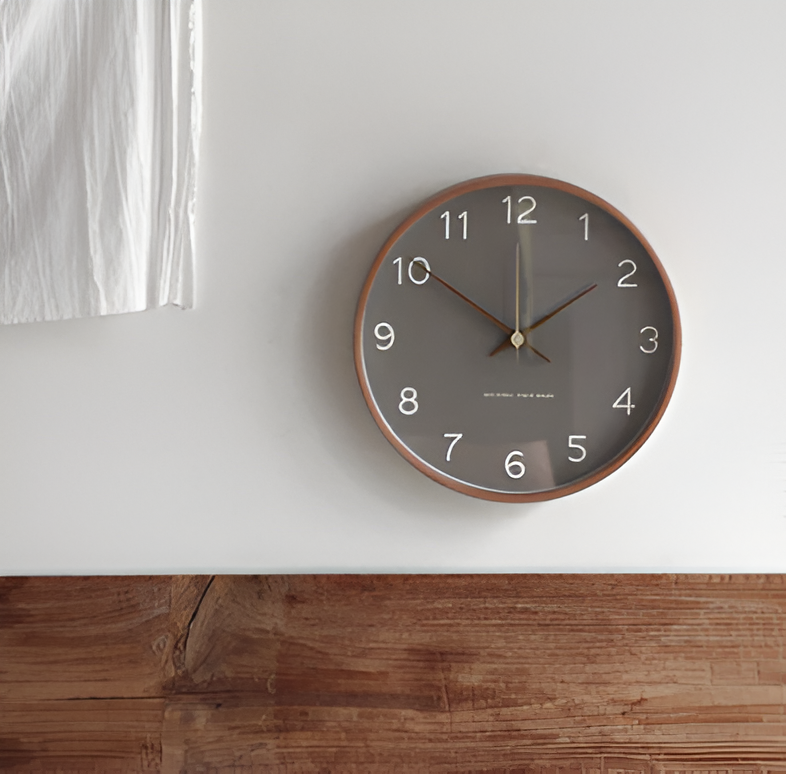 Grote Wandklok Hout 30 cm | Geluidloze Wandklok 5