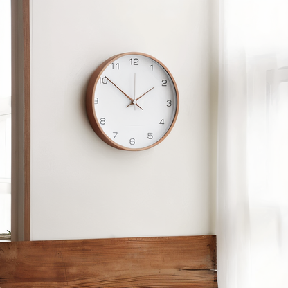 Grote Wandklok Hout 30 cm | Geluidloze Wandklok 6
