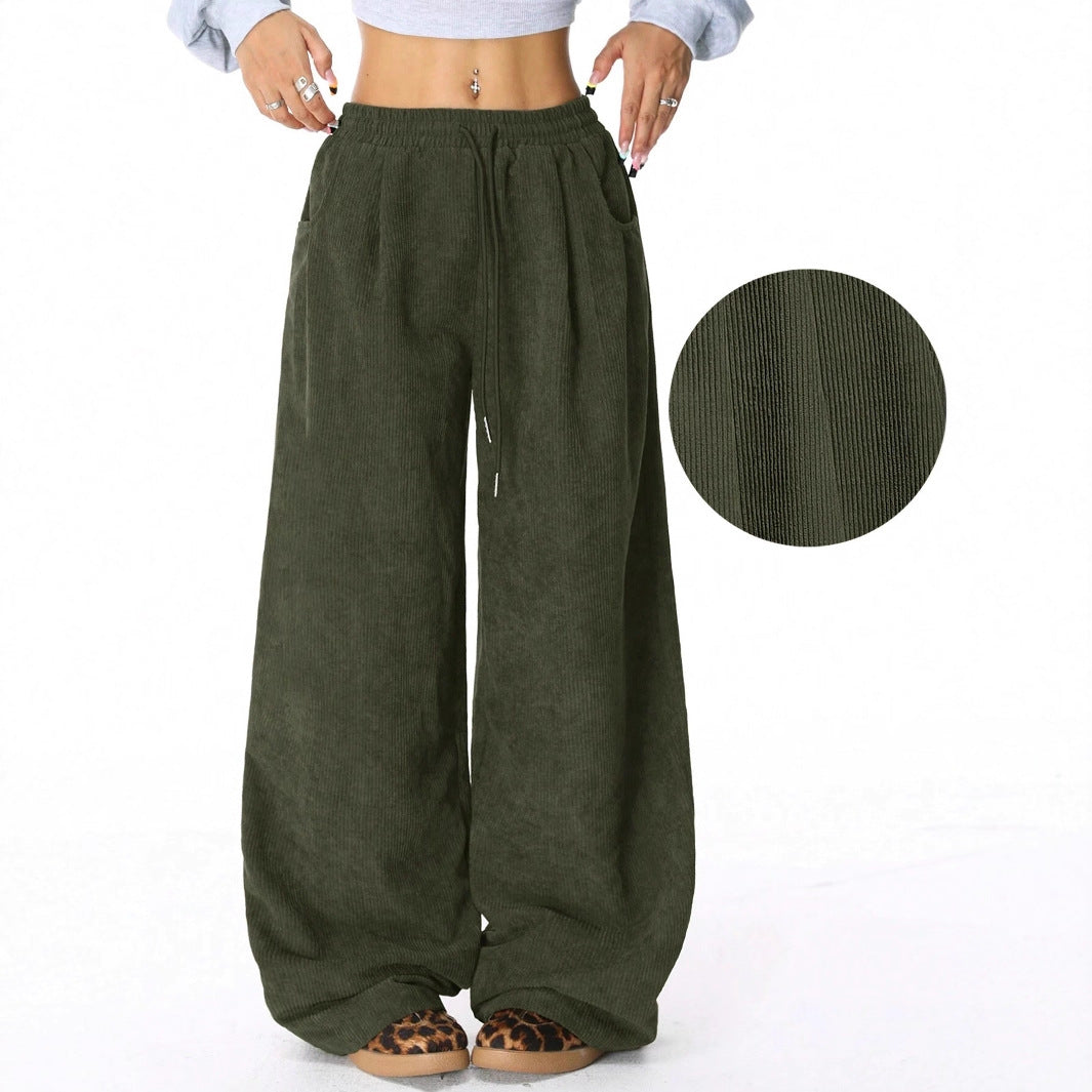 Heidi | Dames Broek Wijde Corduroy met Elastische Tailleband 3