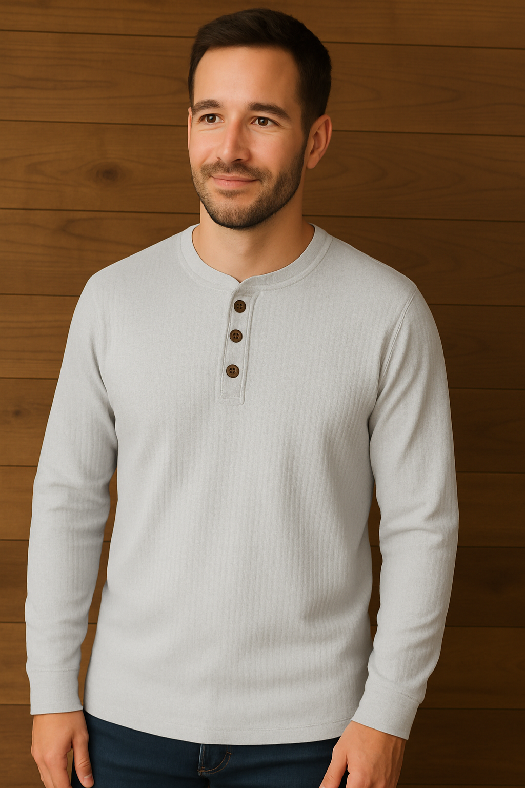 Henley Shirt | Wafelstructuur Heren T-shirt 4