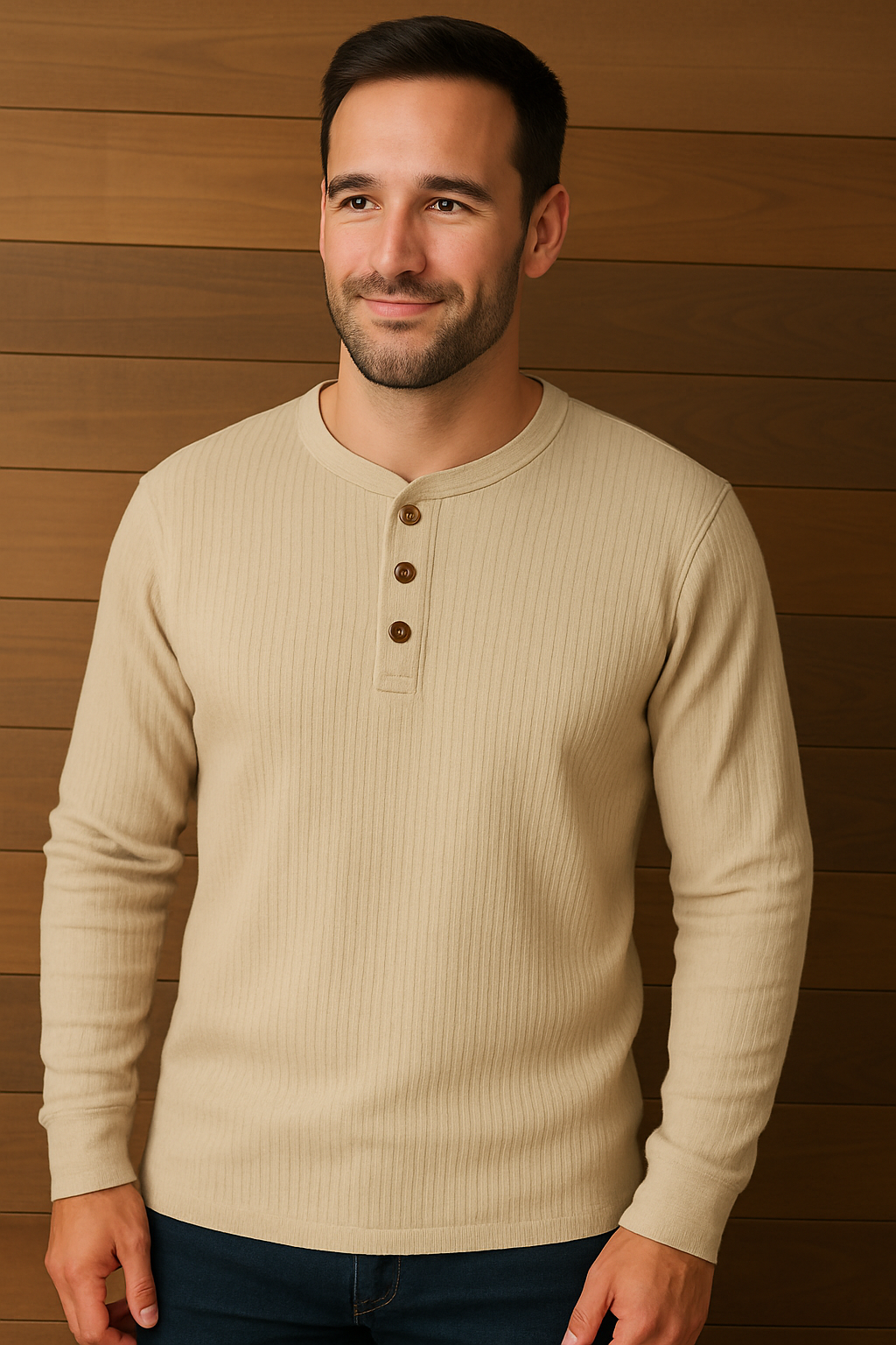 Henley Shirt | Wafelstructuur Heren T-shirt 5