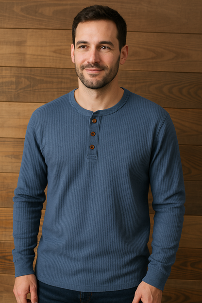 Henley Shirt | Wafelstructuur Heren T-shirt 7