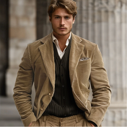 Heren Corduroy Blazer | Klassieke Mode 0