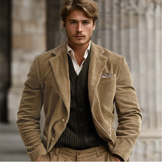 Heren Corduroy Blazer | Klassieke Mode 0