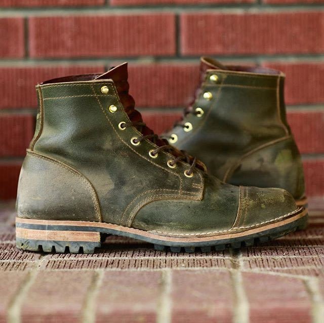 Heren Enkelboots | Leerlook met Vetersluiting en Captoe 2