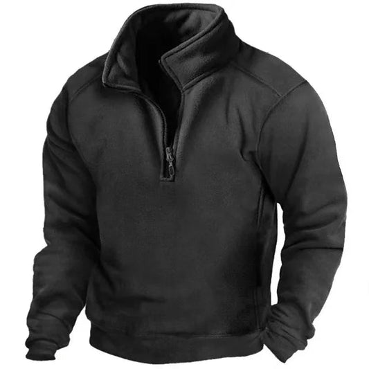 Heren Fleece Trui | Comfortabele Half-Zip Pullover 0