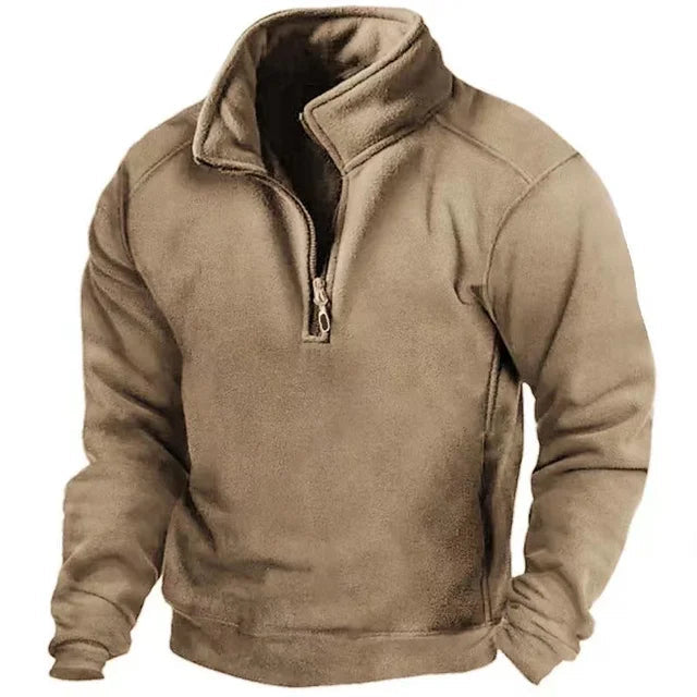 Heren Fleece Trui | Comfortabele Half-Zip Pullover 1