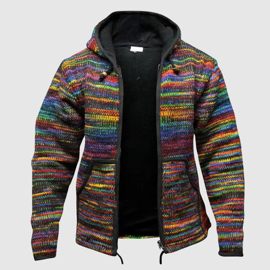 Heren Hoodie Wolmix | Relaxed Fit Boho Stijl 0
