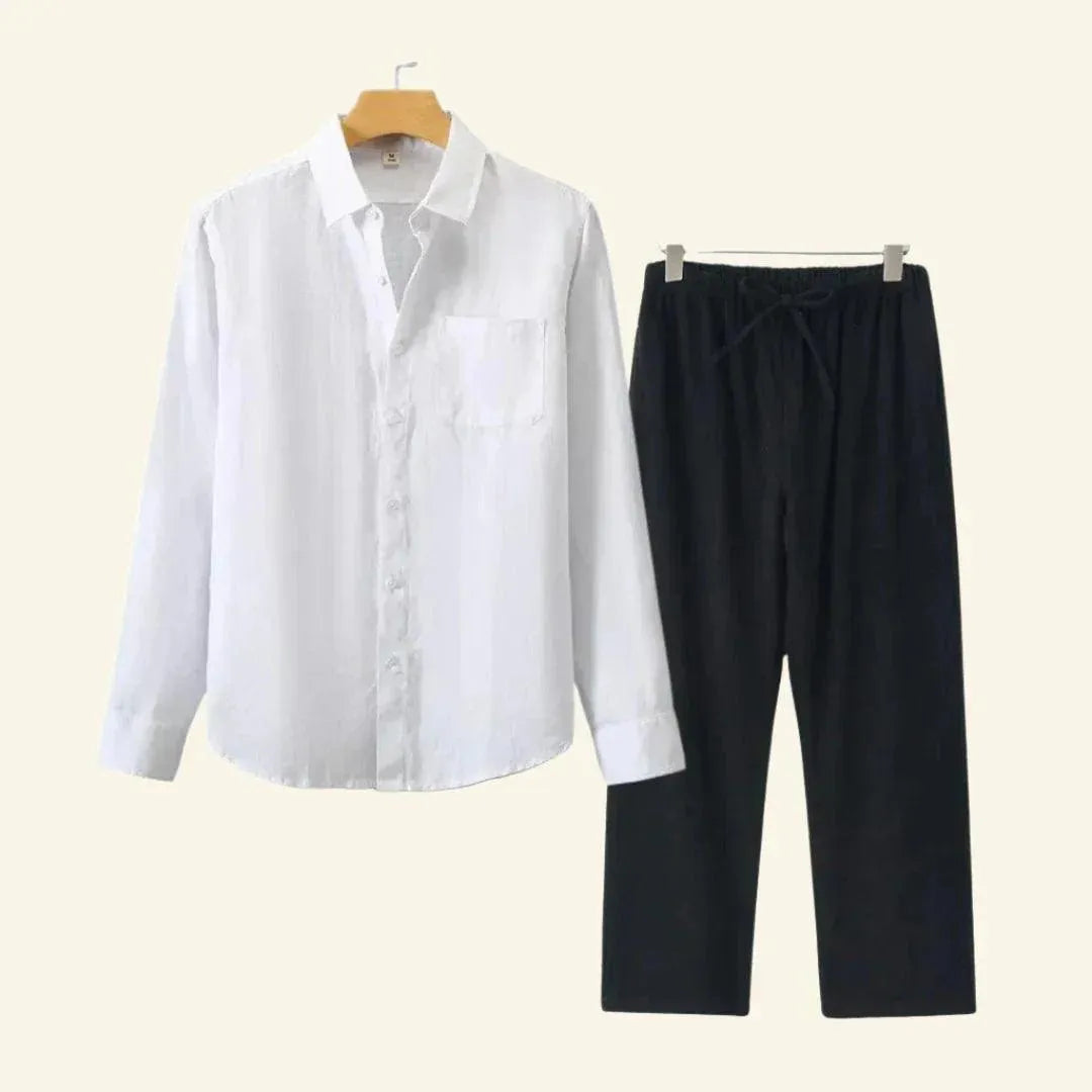 Heren Linnen Set | Broek en Blouse voor Elk Seizoen 10