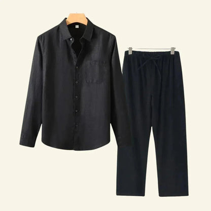 Heren Linnen Set | Broek en Blouse voor Elk Seizoen 2