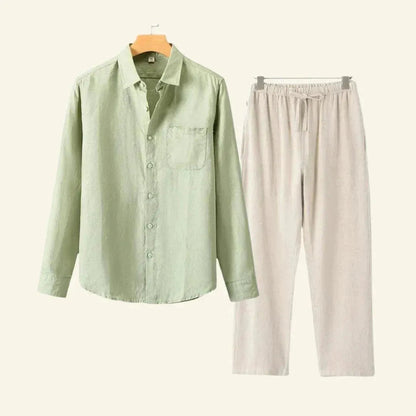 Heren Linnen Set | Broek en Blouse voor Elk Seizoen 6