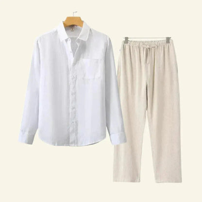 Heren Linnen Set | Broek en Blouse voor Elk Seizoen 9