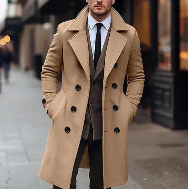 Heren Overcoat | Dubbelrijige Wolmix Jassen 2