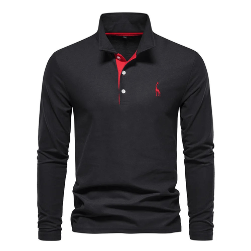 Heren Polo Shirt Met Lange Mouwen | Simran 0