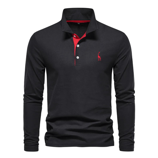 Heren Polo Shirt Met Lange Mouwen | Simran 0