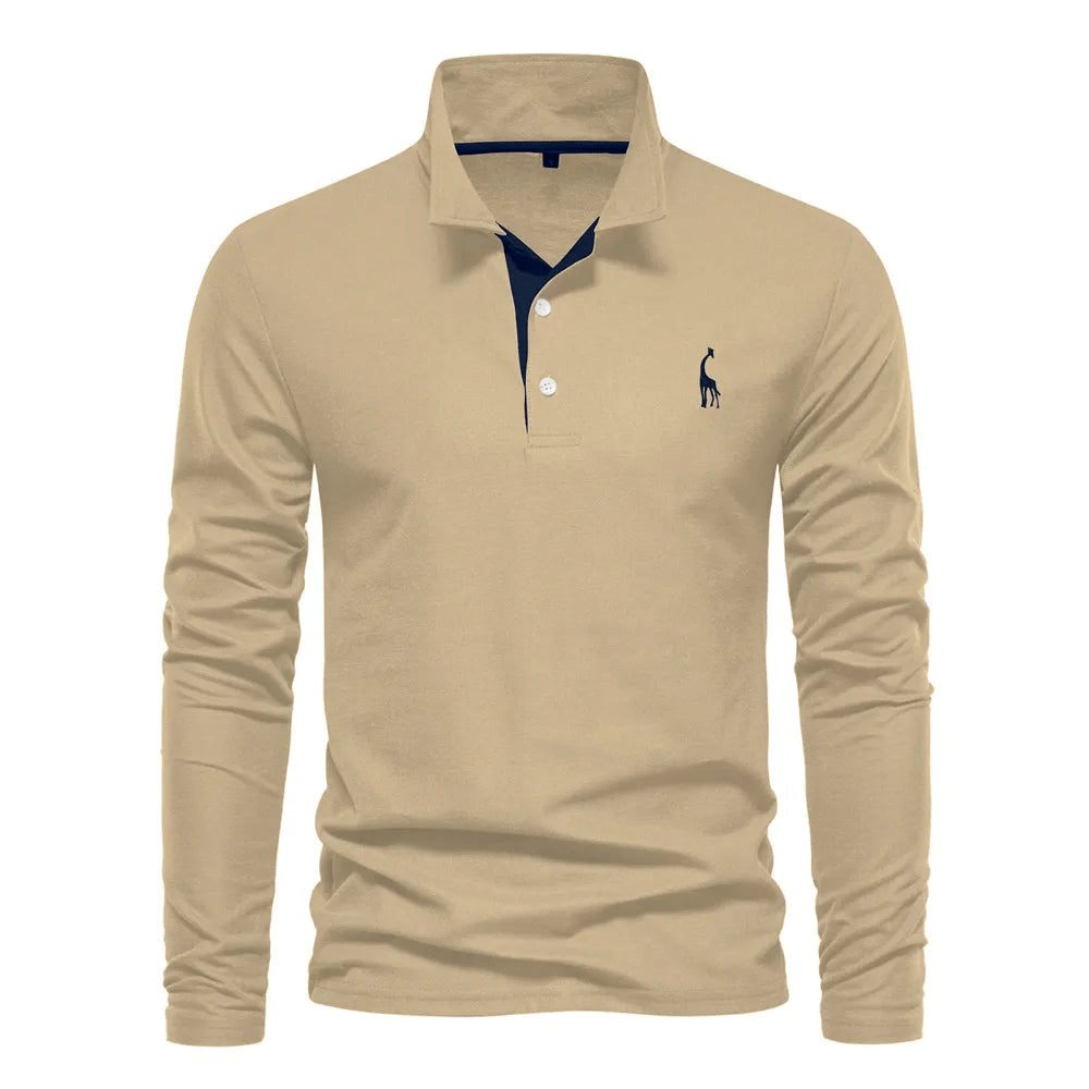 Heren Polo Shirt Met Lange Mouwen | Simran 2