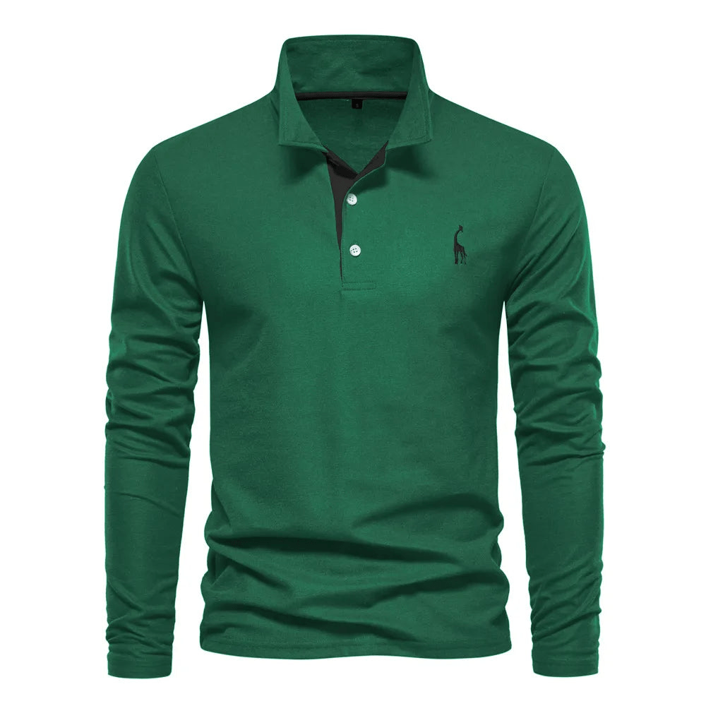Heren Polo Shirt Met Lange Mouwen | Simran 3