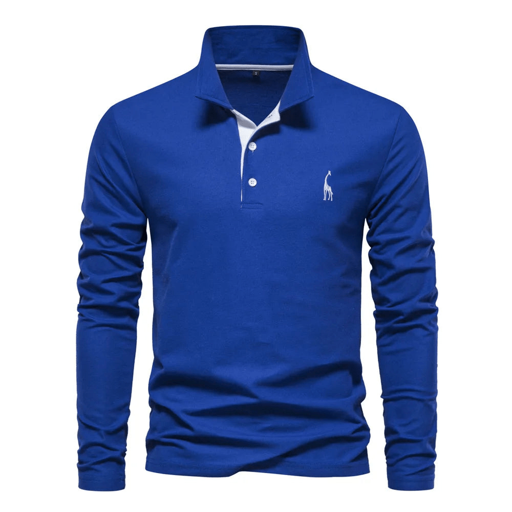 Heren Polo Shirt Met Lange Mouwen | Simran 4